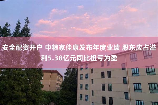 安全配资开户 中粮家佳康发布年度业绩 股东应占溢利5.38亿元同比扭亏为盈