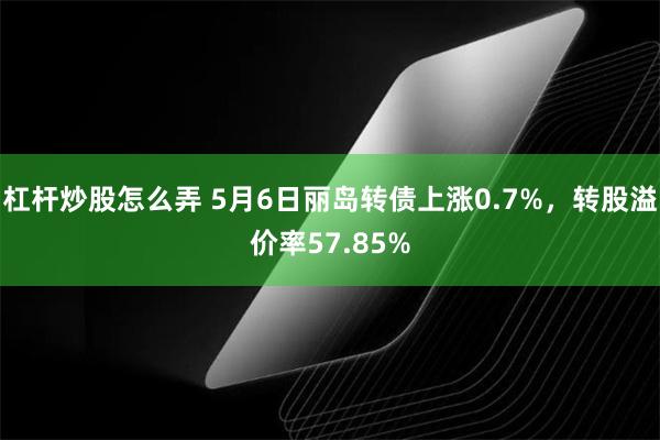 杠杆炒股怎么弄 5月6日丽岛转债上涨0.7%，转股溢价率57.85%