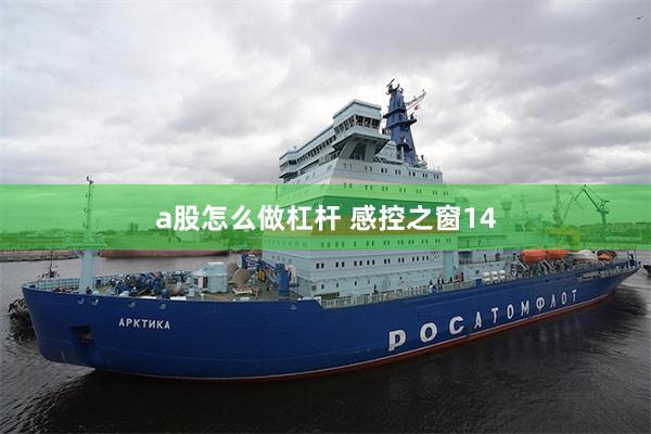 a股怎么做杠杆 感控之窗14