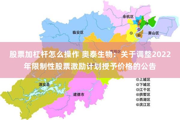 股票加杠杆怎么操作 奥泰生物：关于调整2022年限制性股票激励计划授予价格的公告