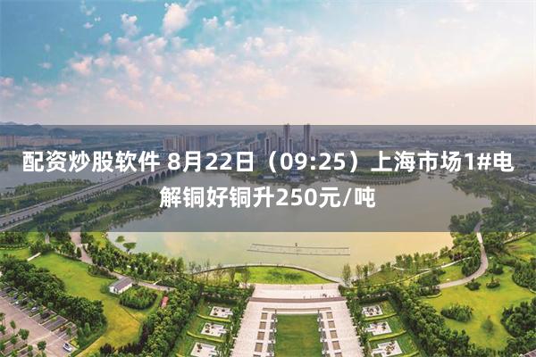 配资炒股软件 8月22日（09:25）上海市场1#电解铜好铜升250元/吨