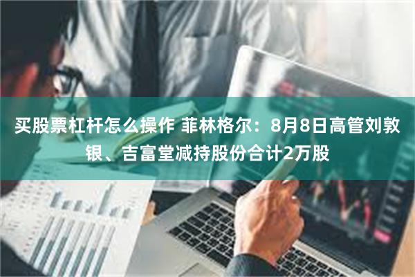 买股票杠杆怎么操作 菲林格尔：8月8日高管刘敦银、吉富堂减持股份合计2万股