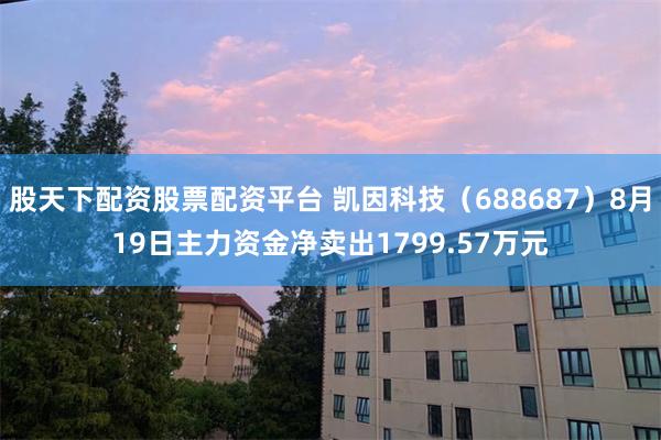 股天下配资股票配资平台 凯因科技（688687）8月19日主力资金净卖出1799.57万元