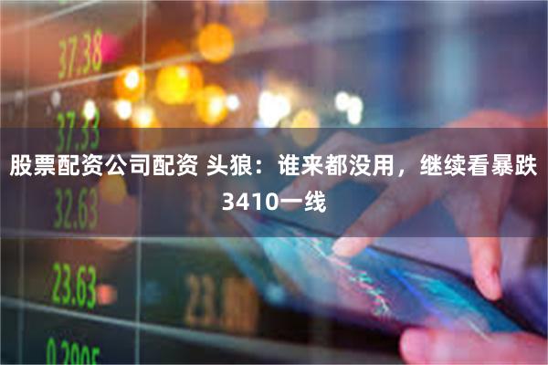 股票配资公司配资 头狼：谁来都没用，继续看暴跌3410一线