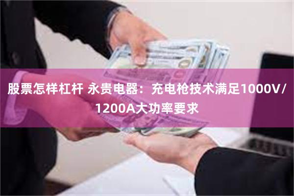 股票怎样杠杆 永贵电器:充电枪技术满足1000V/1200A大功率要求