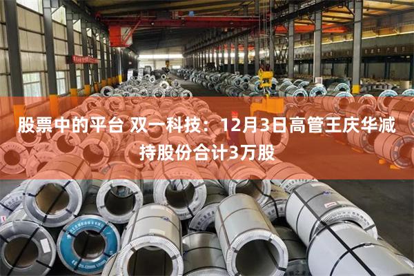 股票中的平台 双一科技：12月3日高管王庆华减持股份合计3万股