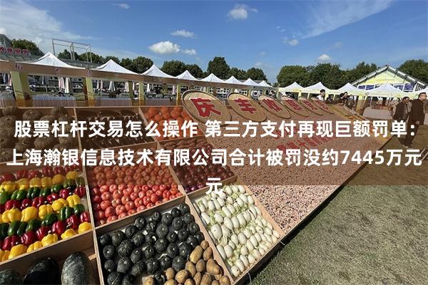 股票杠杆交易怎么操作 第三方支付再现巨额罚单：上海瀚银信息技术有限公司合计被罚没约7445万元