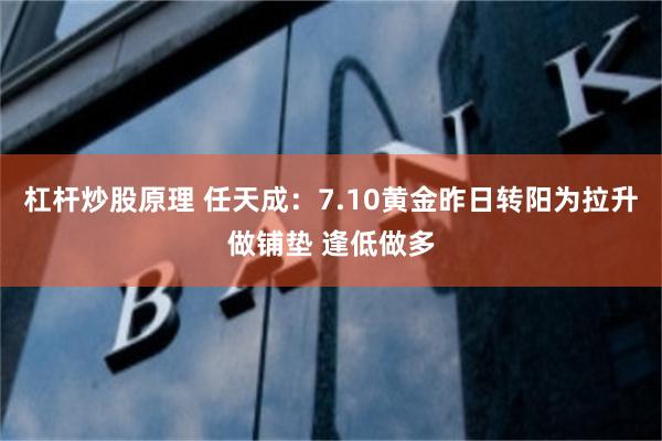 杠杆炒股原理 任天成:7.10黄金昨日转阳为拉升做铺垫 逢低做多
