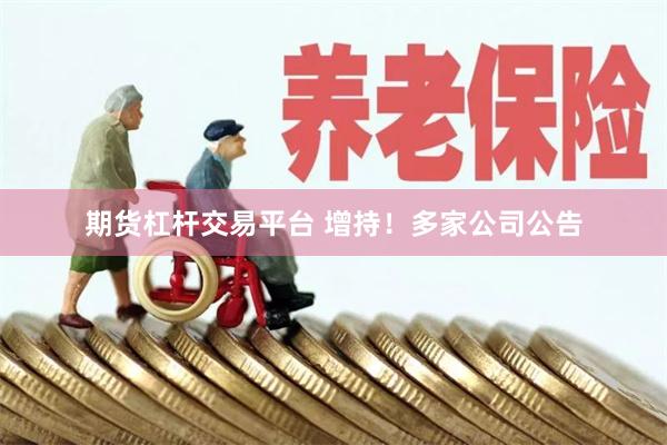期货杠杆交易平台 增持！多家公司公告