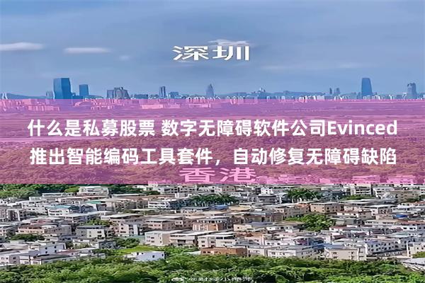什么是私募股票 数字无障碍软件公司Evinced推出智能编码工具套件，自动修复无障碍缺陷