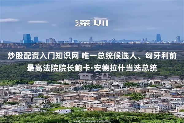 炒股配资入门知识网 唯一总统候选人、匈牙利前最高法院院长鲍卡·安德拉什当选总统