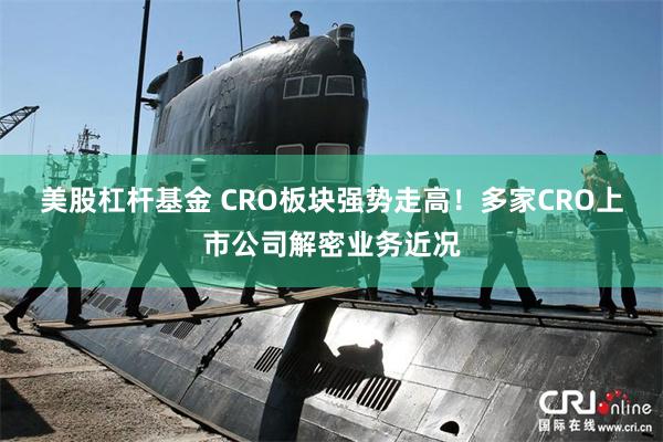 美股杠杆基金 CRO板块强势走高！多家CRO上市公司解密业务近况