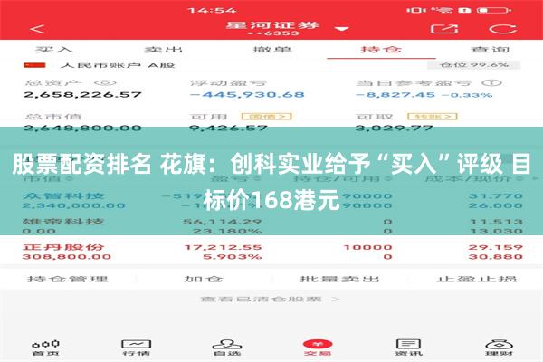 股票配资排名 花旗：创科实业给予“买入”评级 目标价168港元