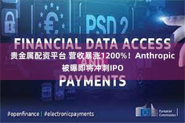 贵金属配资平台 营收暴涨1200%!Anthropic被曝即将冲刺IPO