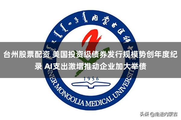 台州股票配资 美国投资级债券发行规模势创年度纪录 AI支出激增推动企业加大举债